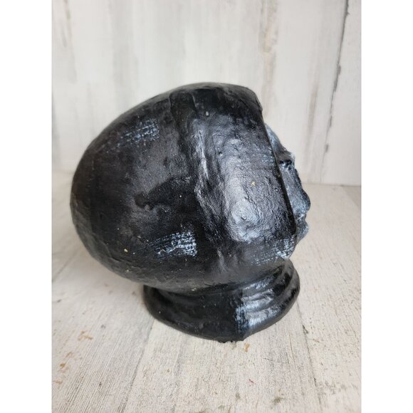 Black skeleton head red flashing eye Halloween vintage prop decor - Picture 9 of 11